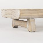 Carver Set of 2 Rectangular White Washed Wood Trays