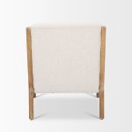 Cashel Accent Chair W/ Medium Brown Wood and Beige Fabric