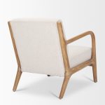 Cashel Accent Chair W/ Medium Brown Wood and Beige Fabric