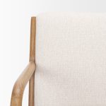 Cashel Accent Chair W/ Medium Brown Wood and Beige Fabric