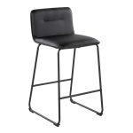 Casper 26-Inch Black Faux Leather Contemporary Counter Stools (Set of 2) 13 Casper 26-Inch Black Faux Leather Contemporary Counter Stools (Set of 2)