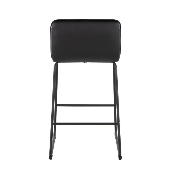 Casper 26 Inch Black Faux Leather Contemporary Counter Stools Set of 2 6