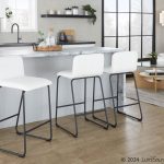 Casper 26-Inch Black Metal White Faux Leather Counter Stools (Set of 2) 10 Casper 26-Inch Black Metal White Faux Leather Counter Stools (Set of 2)