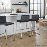 Casper 26-Inch Gold and Black Contemporary Counter Stools (Set of 2) 11 Casper 26-Inch Gold and Black Contemporary Counter Stools (Set of 2)