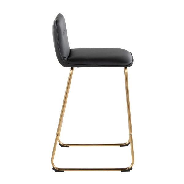 Casper 26 Inch Gold and Black Contemporary Counter Stools Set of 2 4
