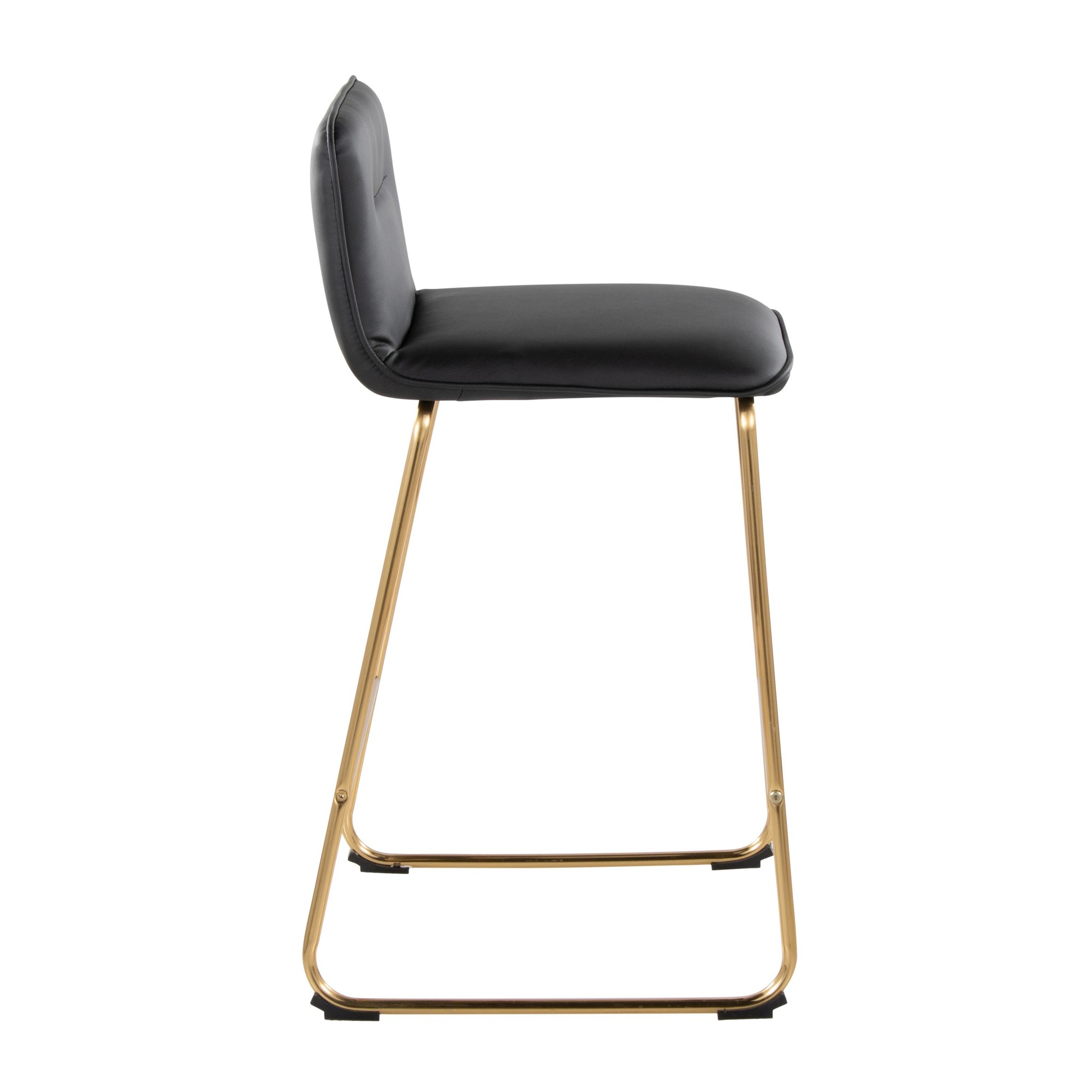 Casper 26-Inch Gold and Black Contemporary Counter Stools (Set of 2) 5 Casper 26-Inch Gold and Black Contemporary Counter Stools (Set of 2) - Image 5