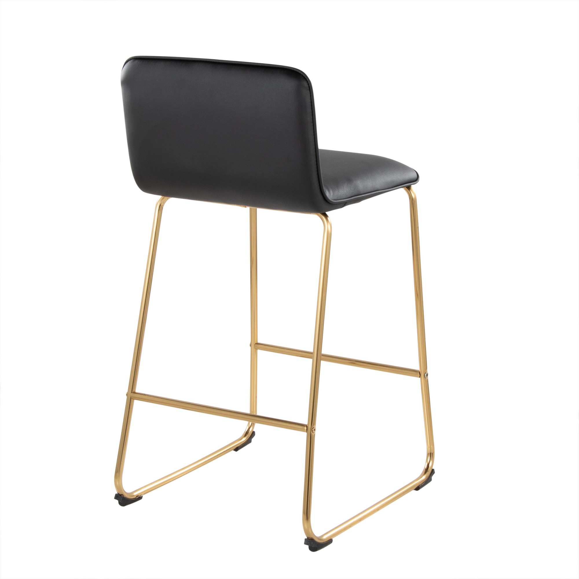 Casper 26-Inch Gold and Black Contemporary Counter Stools (Set of 2) 6 Casper 26-Inch Gold and Black Contemporary Counter Stools (Set of 2) - Image 6