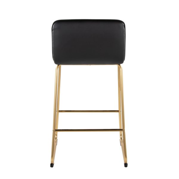 Casper 26 Inch Gold and Black Contemporary Counter Stools Set of 2 6