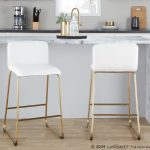 Casper 26-Inch Gold and White Contemporary Counter Stools (Set of 2) 11 Casper 26-Inch Gold and White Contemporary Counter Stools (Set of 2)