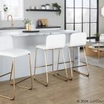 Casper 26-Inch Gold and White Contemporary Counter Stools (Set of 2) 10 Casper 26-Inch Gold and White Contemporary Counter Stools (Set of 2)