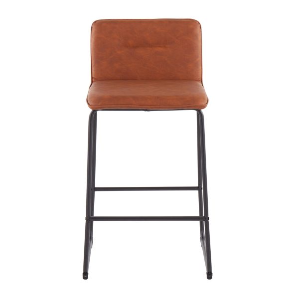 Casper Black Metal Camel Contemporary Counter Stools Set of 2 10