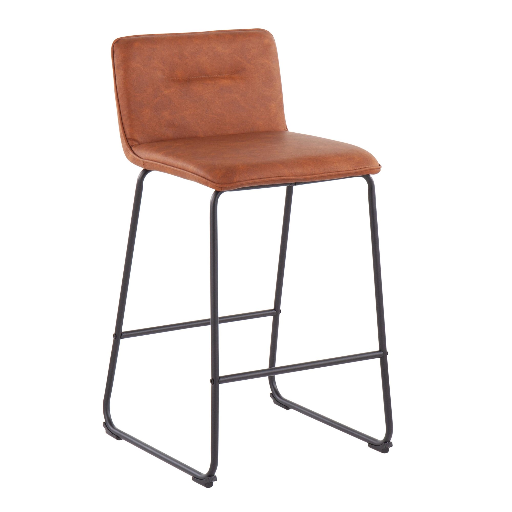 Casper Black Metal Camel Contemporary Counter Stools (Set of 2) 6 Casper Black Metal Camel Contemporary Counter Stools (Set of 2) - Image 6