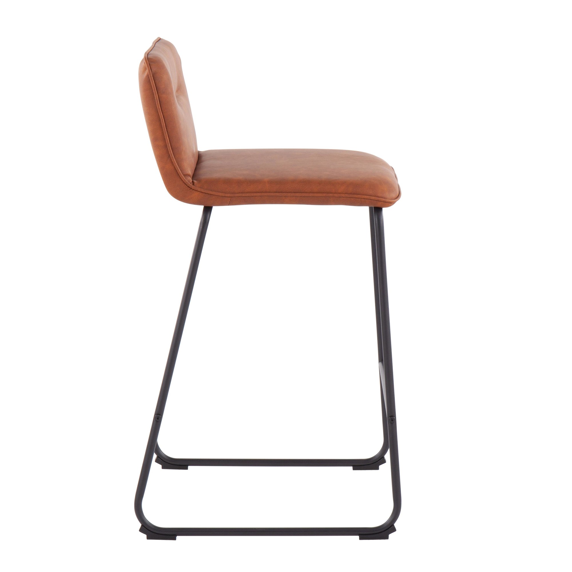 Casper Black Metal Camel Contemporary Counter Stools (Set of 2) 7 Casper Black Metal Camel Contemporary Counter Stools (Set of 2) - Image 7