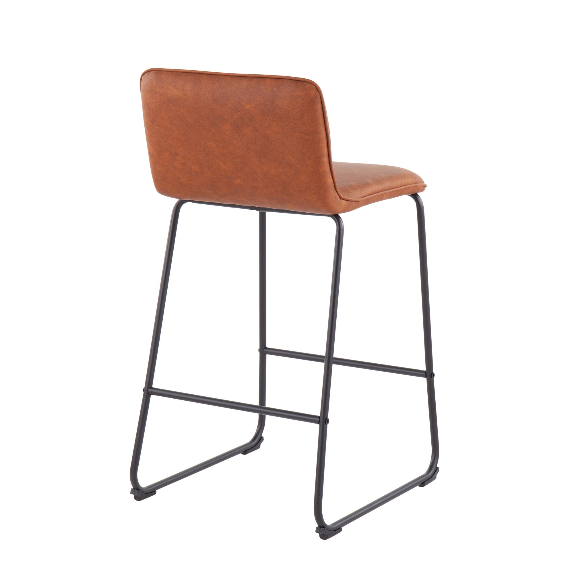 Casper Black Metal Camel Contemporary Counter Stools (Set of 2) 8 Casper Black Metal Camel Contemporary Counter Stools (Set of 2) - Image 8