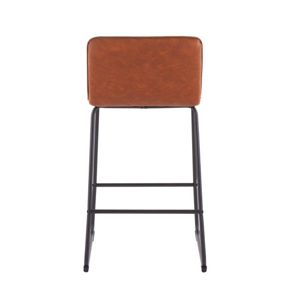 Casper Black Metal Camel Contemporary Counter Stools Set of 2 9