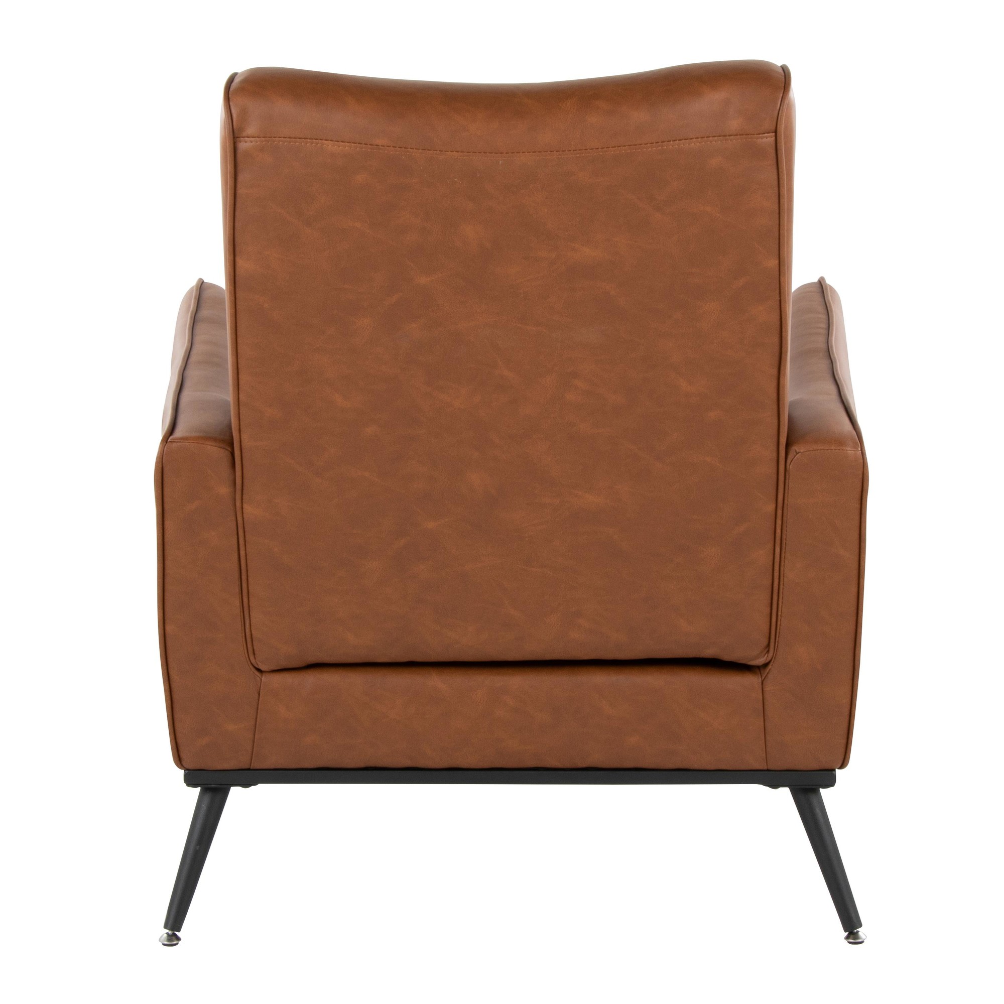 Casper Black Metal Camel Faux Leather Urban Lounger 11 Casper Black Metal Camel Faux Leather Urban Lounger - Image 11