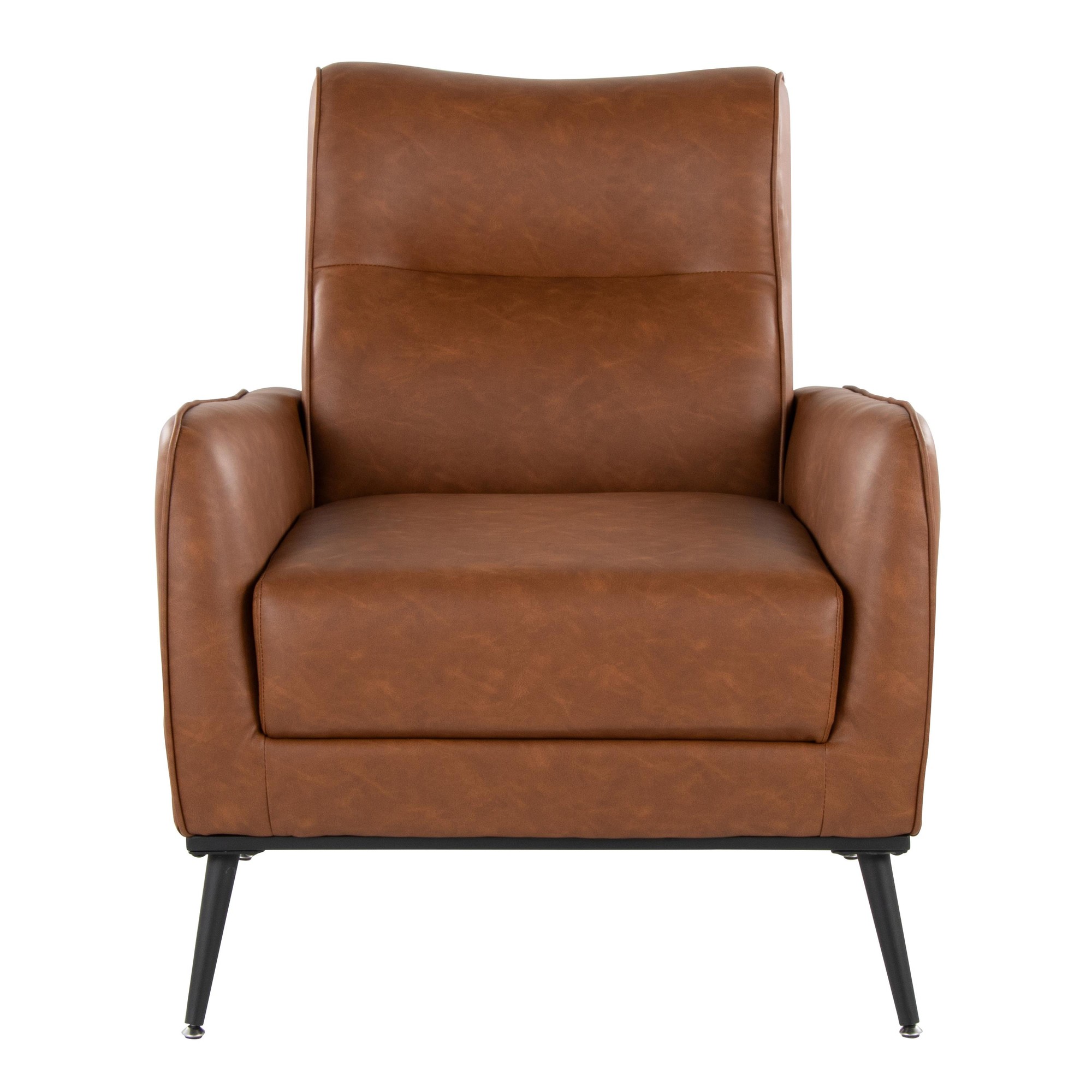 Casper Black Metal Camel Faux Leather Urban Lounger 12 Casper Black Metal Camel Faux Leather Urban Lounger - Image 12