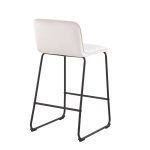 Casper Black Metal Cream Velvet Contemporary Counter Stool (Set of 2) 21 Casper Black Metal Cream Velvet Contemporary Counter Stool (Set of 2)