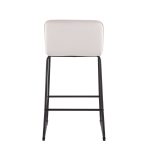 Casper Black Metal Cream Velvet Contemporary Counter Stool (Set of 2) 22 Casper Black Metal Cream Velvet Contemporary Counter Stool (Set of 2)