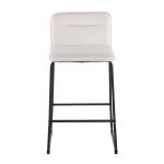 Casper Black Metal Cream Velvet Contemporary Counter Stool (Set of 2) 23 Casper Black Metal Cream Velvet Contemporary Counter Stool (Set of 2)