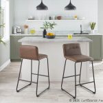 Casper Black Metal Espresso Contemporary Counter Stools (Set of 2) 14 Casper Black Metal Espresso Contemporary Counter Stools (Set of 2)