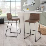 Casper Black Metal Espresso Contemporary Counter Stools (Set of 2) 16 Casper Black Metal Espresso Contemporary Counter Stools (Set of 2)