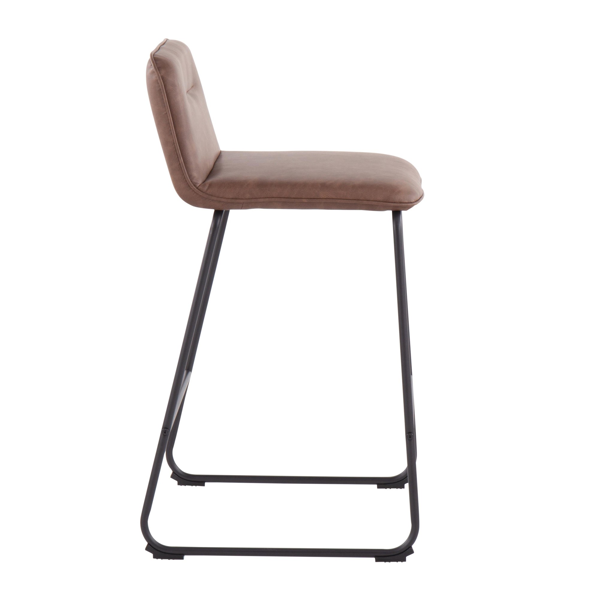 Casper Black Metal Espresso Contemporary Counter Stools (Set of 2) 7 Casper Black Metal Espresso Contemporary Counter Stools (Set of 2) - Image 7