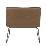 Casper Black Metal Espresso Faux Leather Industrial Accent Chair 14 Casper Black Metal Espresso Faux Leather Industrial Accent Chair