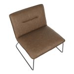 Casper Black Metal Espresso Faux Leather Industrial Accent Chair 16 Casper Black Metal Espresso Faux Leather Industrial Accent Chair