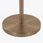 Casper Gold Contemporary Floor Lamp with Off-White Linen Shade