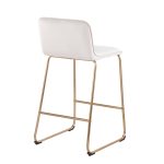 Casper Gold Cream Velvet Contemporary Counter Stools (Set of 2)