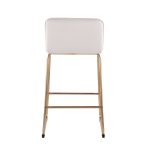 Casper Gold Cream Velvet Contemporary Counter Stools (Set of 2)