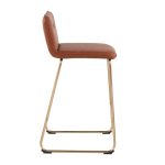 Casper Gold and Camel Contemporary Counter Stools (Set of 2) 16 Casper Gold and Camel Contemporary Counter Stools (Set of 2)