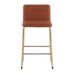 Casper Gold and Camel Contemporary Counter Stools (Set of 2) 19 Casper Gold and Camel Contemporary Counter Stools (Set of 2)