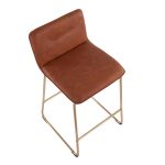 Casper Gold and Camel Contemporary Counter Stools (Set of 2) 20 Casper Gold and Camel Contemporary Counter Stools (Set of 2)