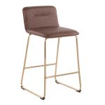 Casper Gold and Espresso Faux Leather Counter Stools (Set of 2) 15 Casper Gold and Espresso Faux Leather Counter Stools (Set of 2)