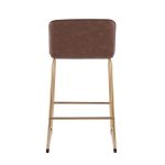 Casper Gold and Espresso Faux Leather Counter Stools (Set of 2) 18 Casper Gold and Espresso Faux Leather Counter Stools (Set of 2)