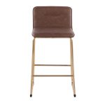 Casper Gold and Espresso Faux Leather Counter Stools (Set of 2) 19 Casper Gold and Espresso Faux Leather Counter Stools (Set of 2)