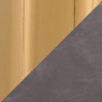 Casper Gold and Grey Faux Leather Counter Stools (Set of 2)