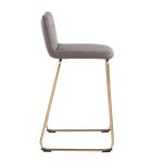 Casper Gold and Grey Faux Leather Counter Stools (Set of 2)