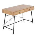 Casper Industrial Black Steel and Brown Wood Desk 16 Casper Industrial Black Steel and Brown Wood Desk