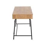Casper Industrial Black Steel and Brown Wood Desk 17 Casper Industrial Black Steel and Brown Wood Desk