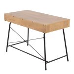 Casper Industrial Black Steel and Brown Wood Desk 18 Casper Industrial Black Steel and Brown Wood Desk