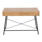 Casper Industrial Black Steel and Brown Wood Desk 19 Casper Industrial Black Steel and Brown Wood Desk