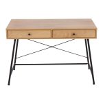 Casper Industrial Black Steel and Brown Wood Desk 20 Casper Industrial Black Steel and Brown Wood Desk