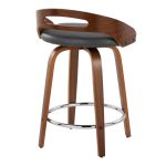 Cassis 24 Mid-Century Modern Grey Swivel Counter Stool (Set of 2) 15 Cassis 24 Mid-Century Modern Grey Swivel Counter Stool (Set of 2)