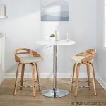 Cassis 24 Zebra Wood Cream Swivel Counter Stool (Set of 2)