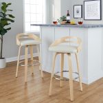 Cassis 30-Inch Cream Contemporary Swivel Barstool (Set of 2) 12 Cassis 30-Inch Cream Contemporary Swivel Barstool (Set of 2)