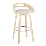 Cassis 30-Inch Cream Contemporary Swivel Barstool (Set of 2) 17 Cassis 30-Inch Cream Contemporary Swivel Barstool (Set of 2)