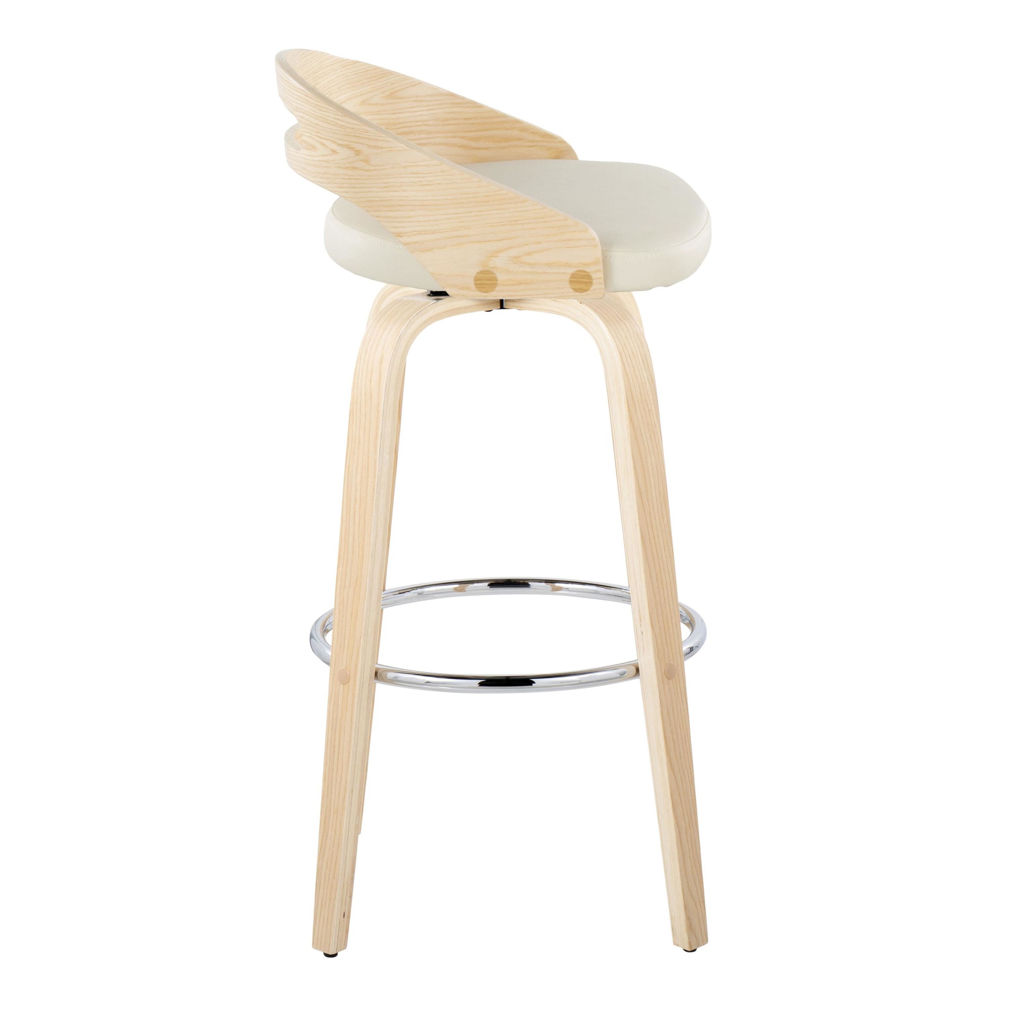 Cassis 30-Inch Cream Contemporary Swivel Barstool (Set of 2) 7 Cassis 30-Inch Cream Contemporary Swivel Barstool (Set of 2) - Image 7